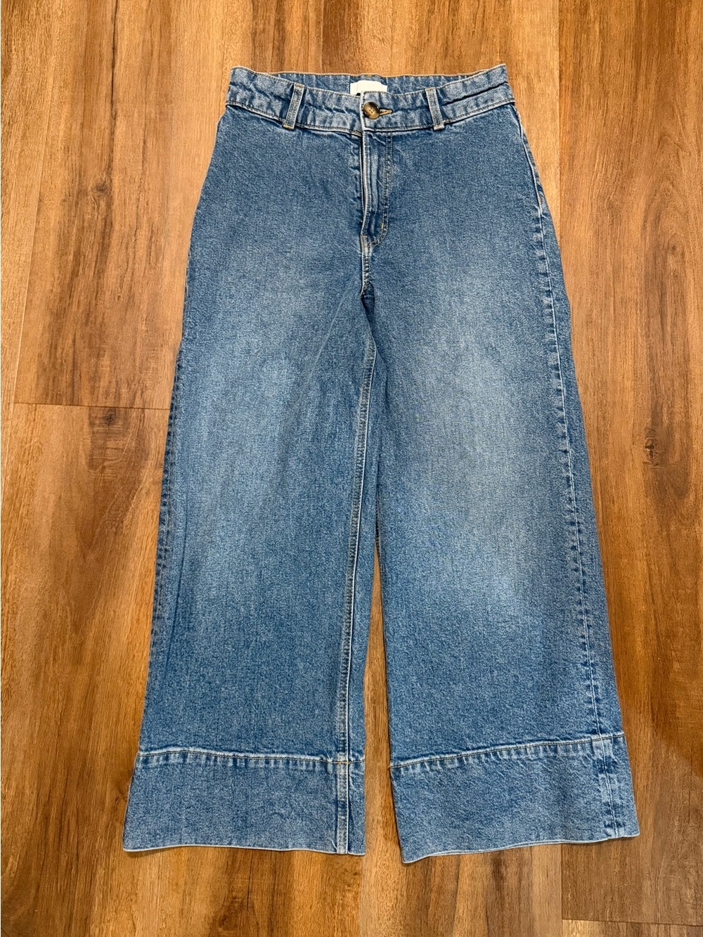 H&M Wide Leg Cropped Jeans Size 6